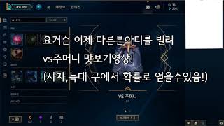 [리그 오브 레전드]사자의 구 ,늑대의 구 ,vs 주머…