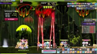 메이플스토리 히어로 진 힐라 18주차 간만에 전원 생존 KMS 190714 Lv 257 Hero Hard Verus Hilla bossing