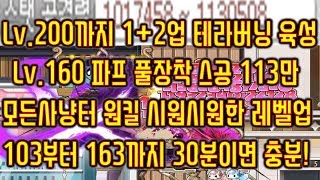 [메이플스토리 맑음] 2018.07.09  Lv.200까지 1 2업 테라버닝 육성 Lv.160 스공 113만 모든사냥터 원킬 시원시원한 렙업 103렙~163렙 30분이면 충분!