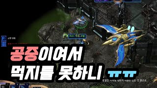 아... 공중이여서 광물을 못먹어... ㅠㅠ || 스타크래프트2 유즈맵 (Starcraft2 Custom map)