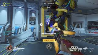 오버워치경쟁전 듀오 보라시점 일리오스 123라운드 메르…