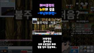 메이플랜드 찐뉴비의 설움 #shorts #메랜 #메이플…