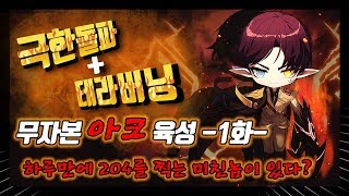 『헤브니』 메이플스토리 테라버닝 아 그거 무자본도 하루만에 204찍을수있는 겜 아니냐ㅋㅋ 무자본 아크 육성 1화