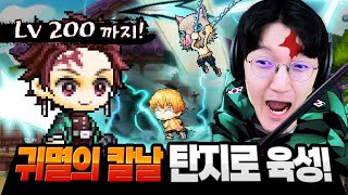 메이플X귀칼 콜라보! 신규 개사기 캐릭 '탄지로' 육성…