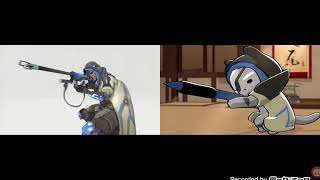 오버워치 영웅을 고양이처럼 바꿈